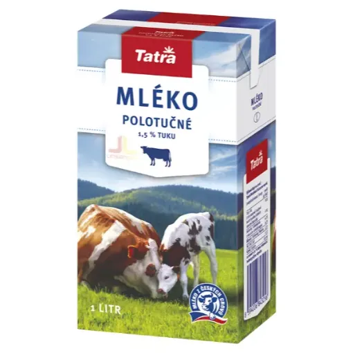 Tatra Mléko Trvanlivé 1L Polotučné 1.5%