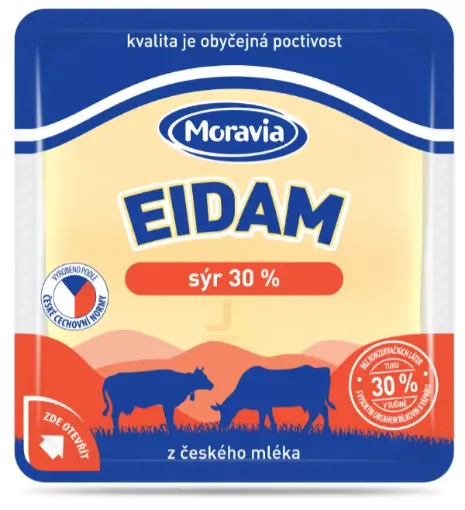 Moravia 100g Sýr Plátky Eidam 30%