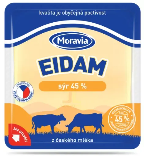 Moravia 100g Sýr Plátky Eidam 45%