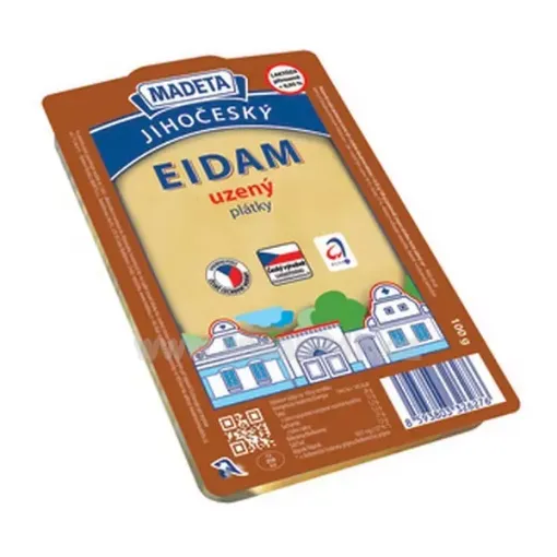 Madeta Sýr Plátky 100g Eidam Uzený