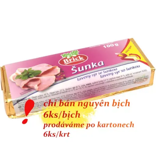 BRICK Tavený Sýr Bloček 1*6*100g Šunka