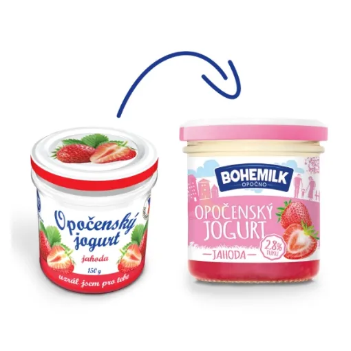 Bohemilk Opočenský Jogurt 150g Jahoda