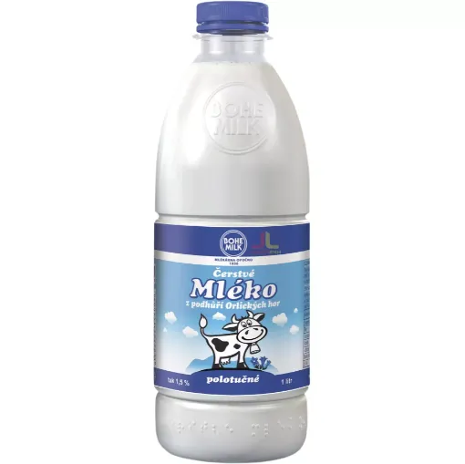 Bohemilk Čerstvé Mléko 1L Polotučné 1,5% PET