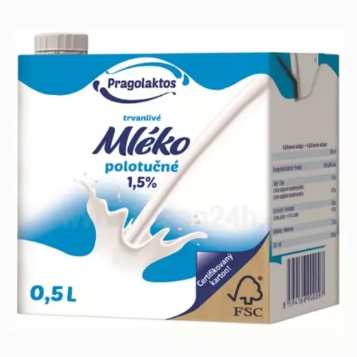 Mléko 1,5% 0,5L Pragolaktos