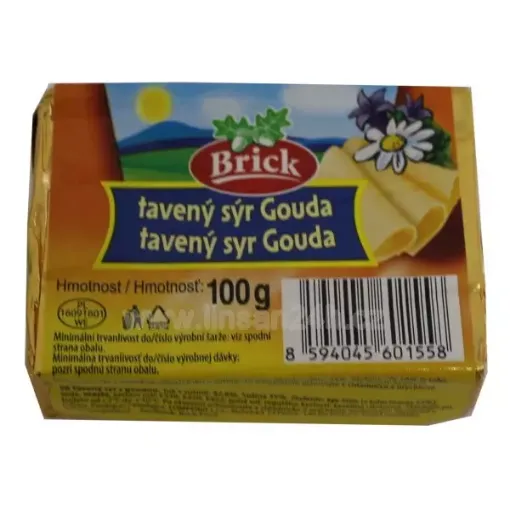 Brick Kostka Tavený Sýr 100g Gouda  5*10ks