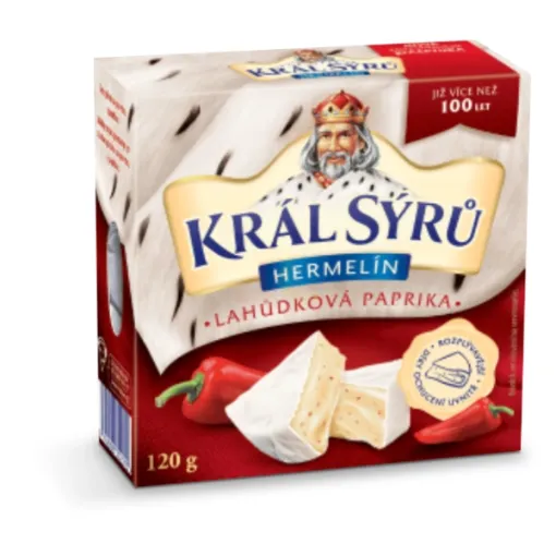 Král Sýru 120g Hermelín s Paprikou