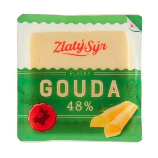 Zlatý Sýr Gouda 48% plátky 100g (HDB_20n)