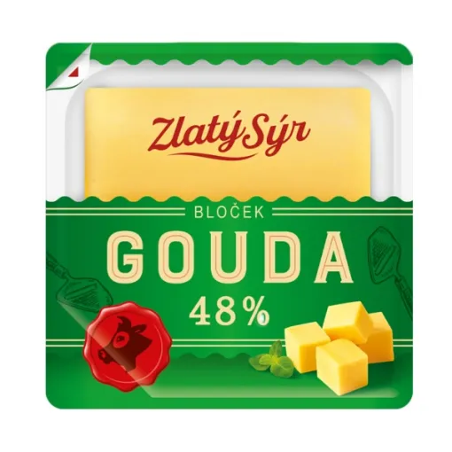 Zlatý Sýr Gouda 48% bloček 250g (HDB_20n)