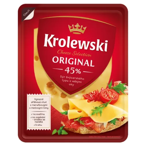 Krolewski Sýr 45% Plátky 100g(HDB_20n)