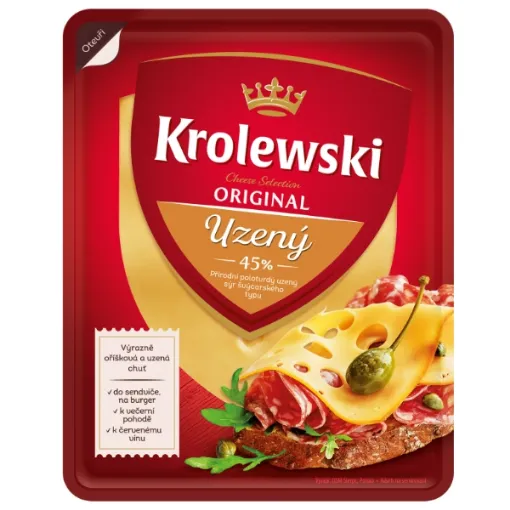 Krolewski Sýr 45% Uzený Plátky 100g(HDB_20n)