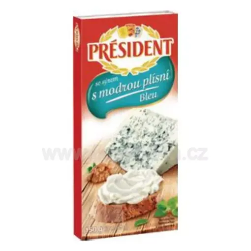 Président 150g Tavený sýr se sýr.s.modrou plísní