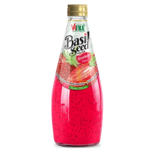 Vinut Nápoj s Bazalkovými Semínky 290ml JAHODA
