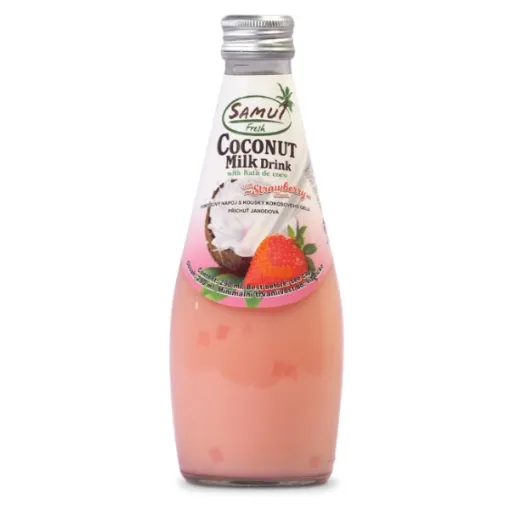 Samui Nápoj z Kokos. Mléko 290ml Strawberry
