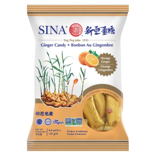 Sina Ginger Candy 125g Orange - Keo Gung