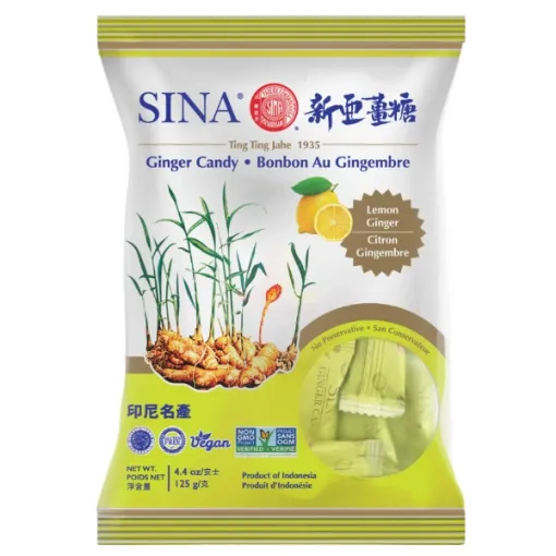 Sina Ginger Candy 125g Lemon - Keo Gung