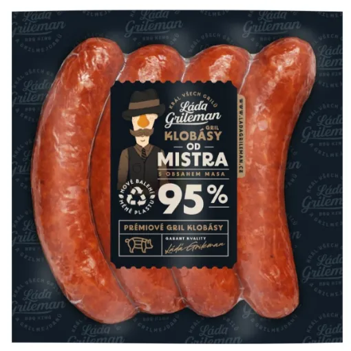 Kostelecké uzeniny 450g Gril Klobásy od Mistra