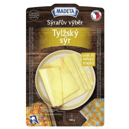 Madeta Sýr plátky 100g Tylžský sýr 45% Sýr. Výběr